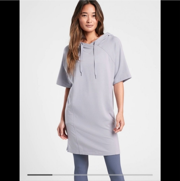 Athleta Cabana Relaxed Comfortable Pullover Tunic Hoodie Sweatshirt Size M - Picture 3 of 16